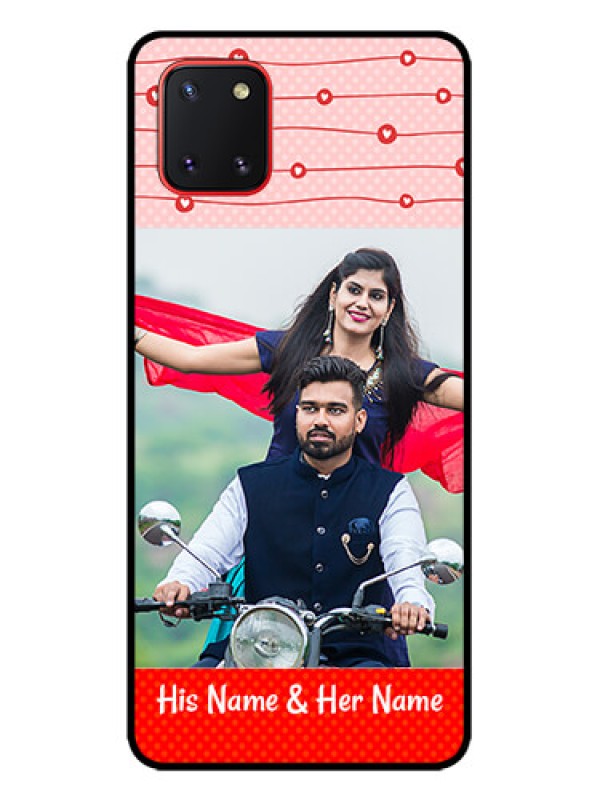 Custom Galaxy Note 10 Lite Custom Metal Phone CaseRed Pattern Case Design
