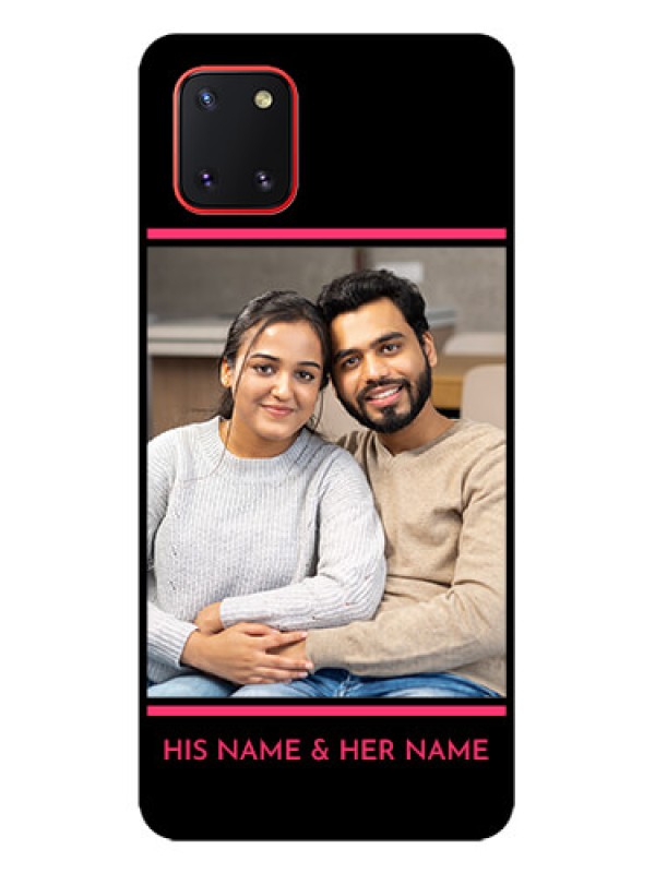 Custom Galaxy Note 10 Lite Custom Metal Phone CaseWith Add Text Design