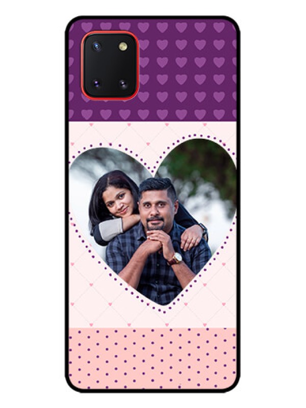 Custom Galaxy Note 10 Lite Custom Metal Phone CaseViolet Love Dots Design