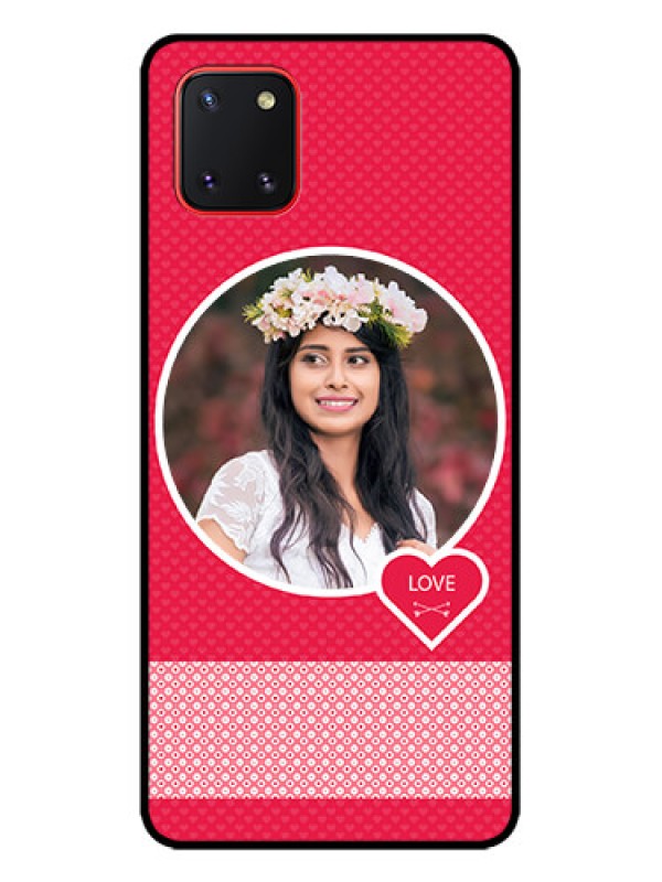 Custom Galaxy Note 10 Lite Custom Metal Phone CasePink Color Pattern Design