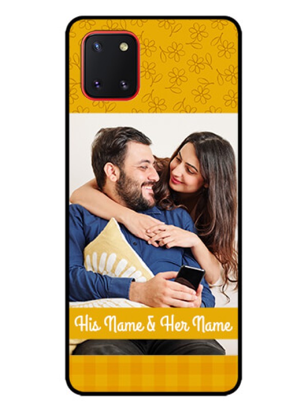 Custom Galaxy Note 10 Lite Custom Metal Phone CaseYellow Floral Design