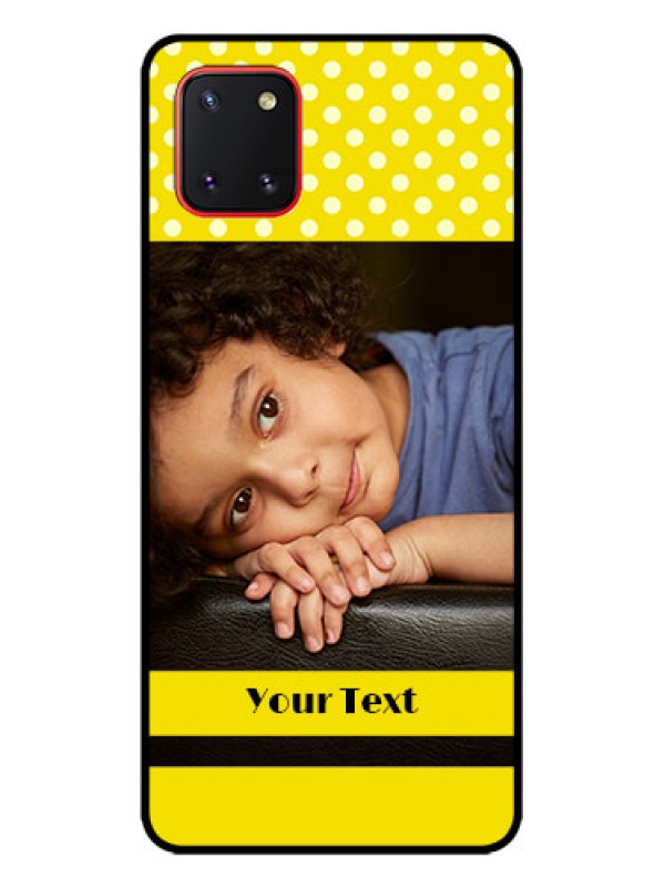 Custom Galaxy Note 10 Lite Custom Metal Phone CaseBright Yellow Case Design