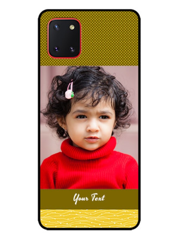 Custom Galaxy Note 10 Lite Custom Metal Phone CaseSimple Green Color Design