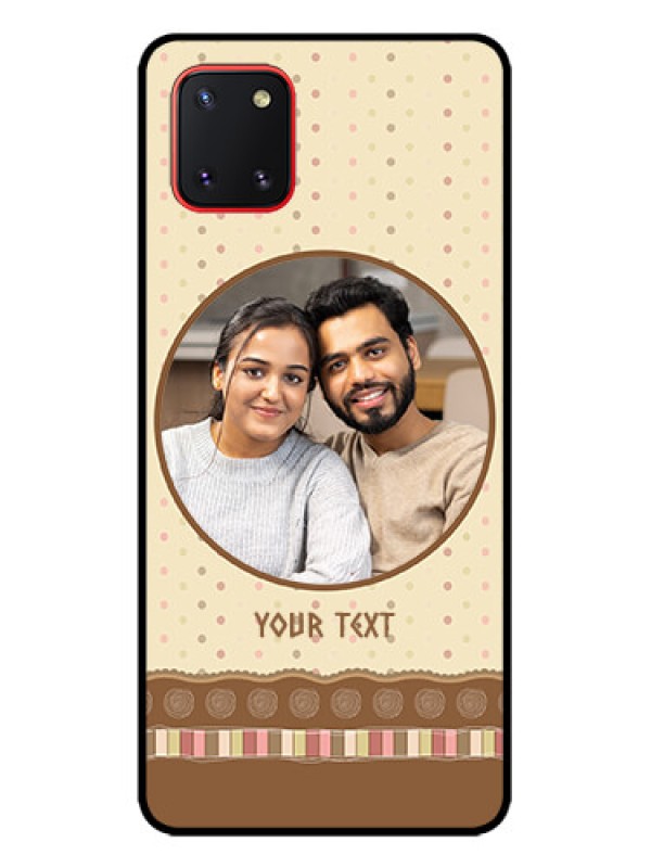 Custom Galaxy Note 10 Lite Custom Metal Phone CaseBrown Dotted Mobile Case Design