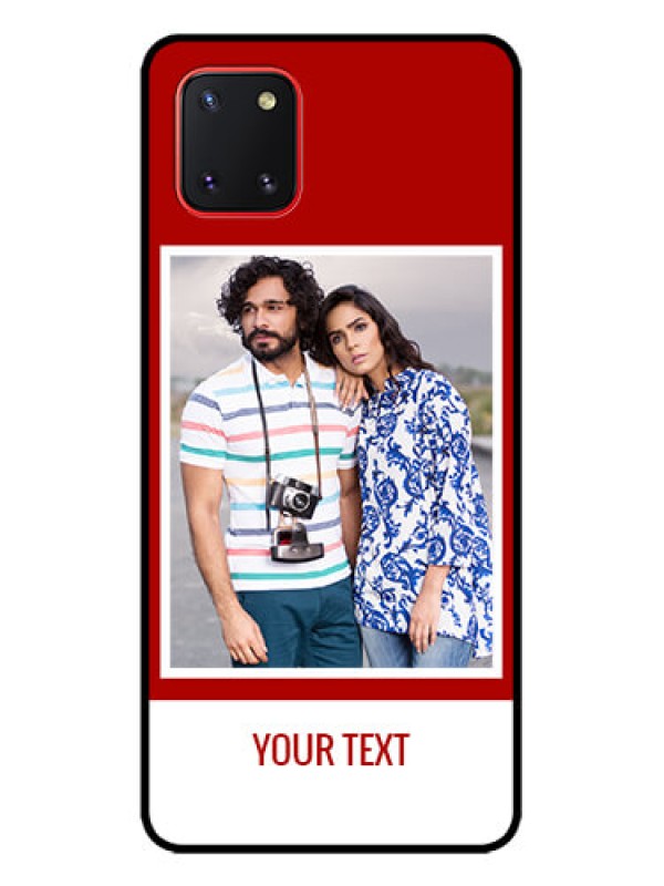 Custom Galaxy Note 10 Lite Custom Metal Phone CaseRed Color Design
