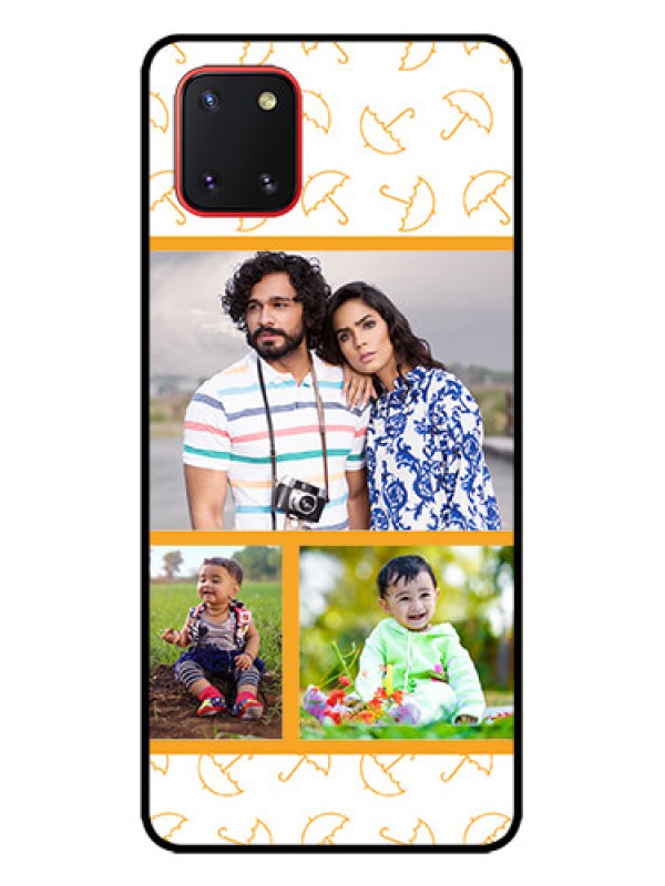 Custom Galaxy Note 10 Lite Custom Metal Phone CaseYellow Pattern Design