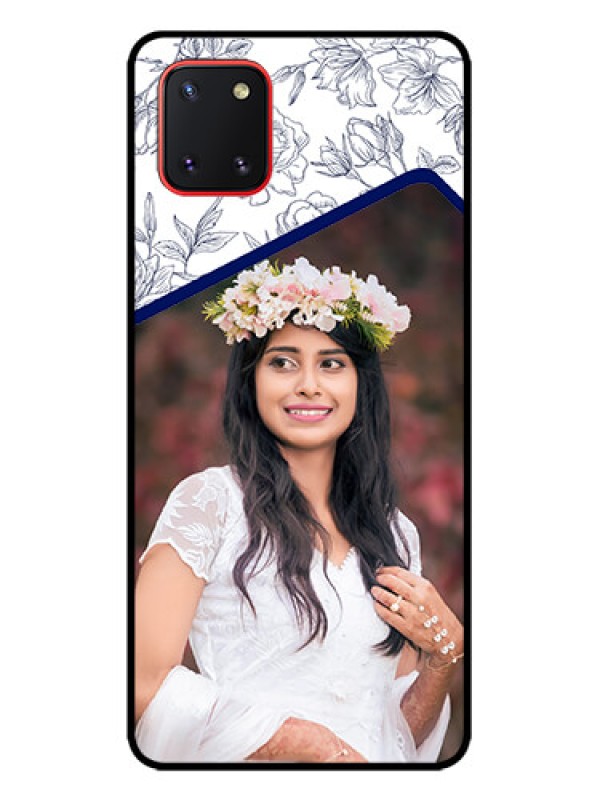 Custom Galaxy Note 10 Lite Custom Metal Phone CaseClassy Floral Design