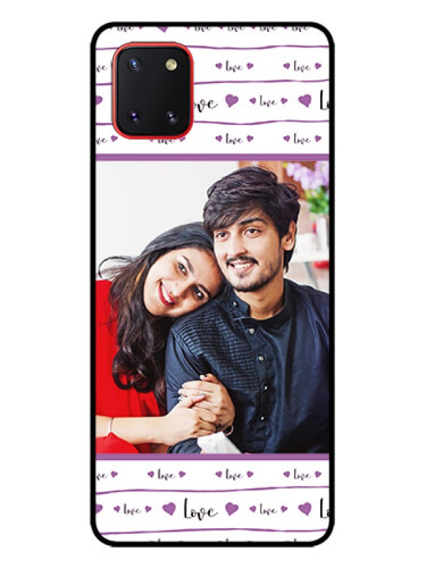 Custom Galaxy Note 10 Lite Custom Metal Phone CaseCouples Heart Design