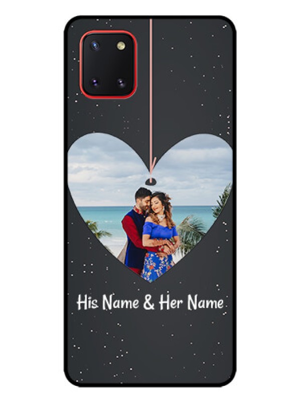 Custom Galaxy Note 10 Lite Custom Metal Phone CaseHanging Heart Design