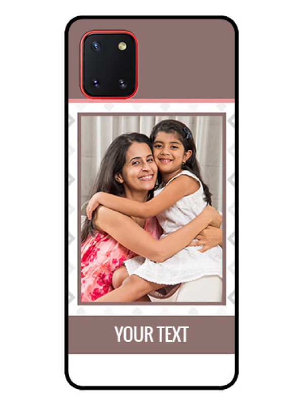 Custom Galaxy Note 10 Lite Custom Metal Phone CaseSimple Diamond Design