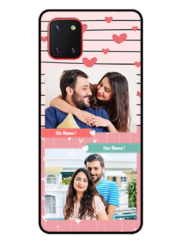 Custom Galaxy Note 10 Lite Custom Metal Phone CasePhoto With Heart Design