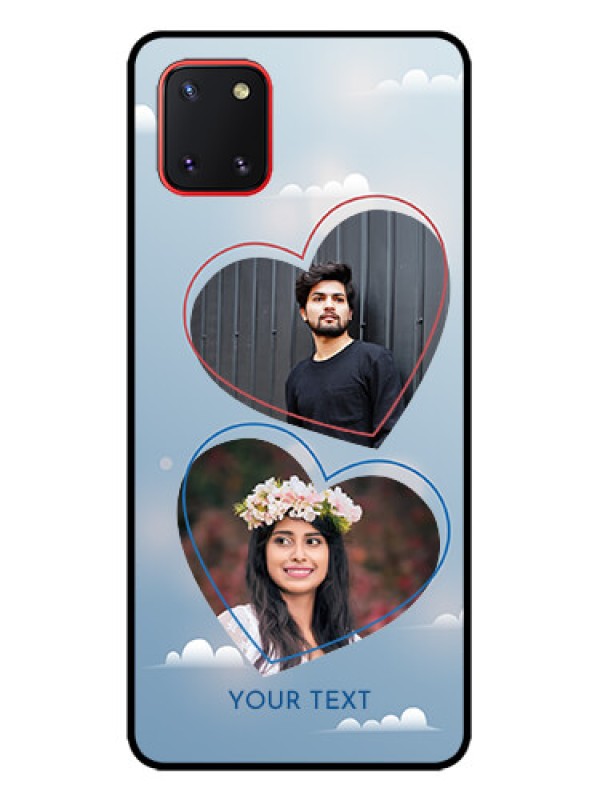 Custom Galaxy Note 10 Lite Custom Metal Phone CaseBlue Color Couple Design