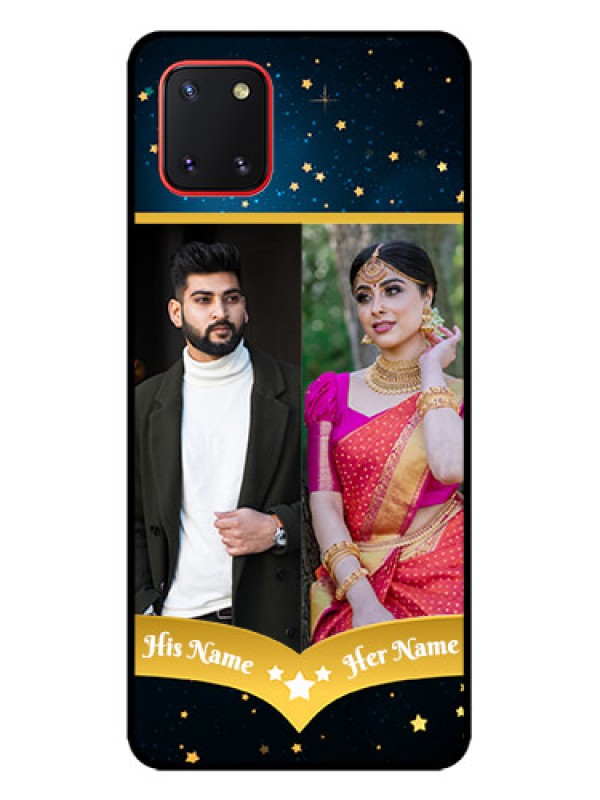 Custom Galaxy Note 10 Lite Custom Metal Phone CaseGalaxy Stars Backdrop Design