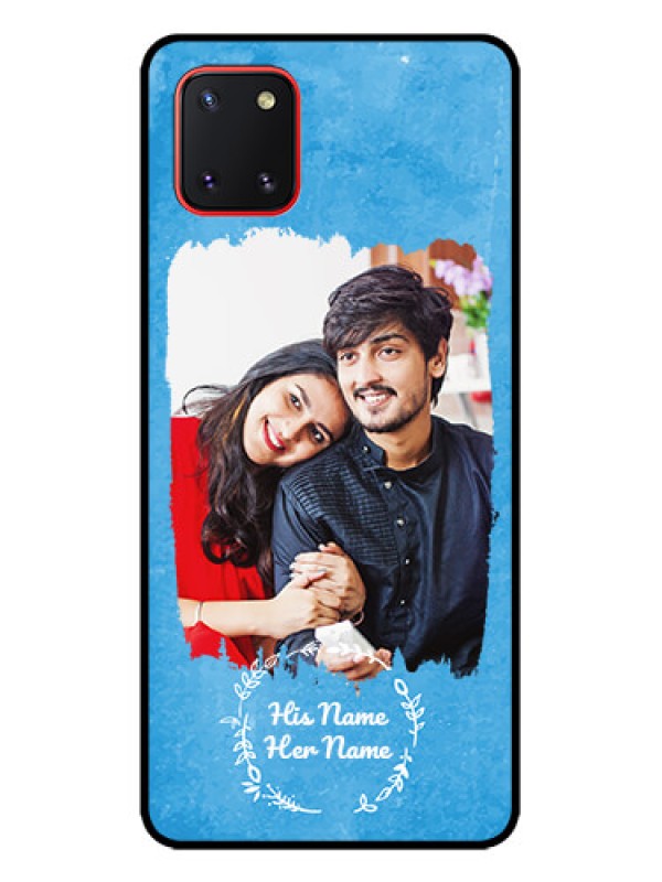 Custom Galaxy Note 10 Lite Custom Metal Phone CaseBlue Color Vintage Design