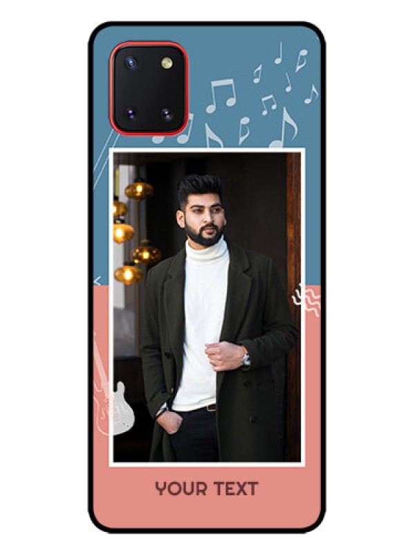 Custom Galaxy Note 10 Lite Custom Metal Phone CaseWith Color Musical Note Design
