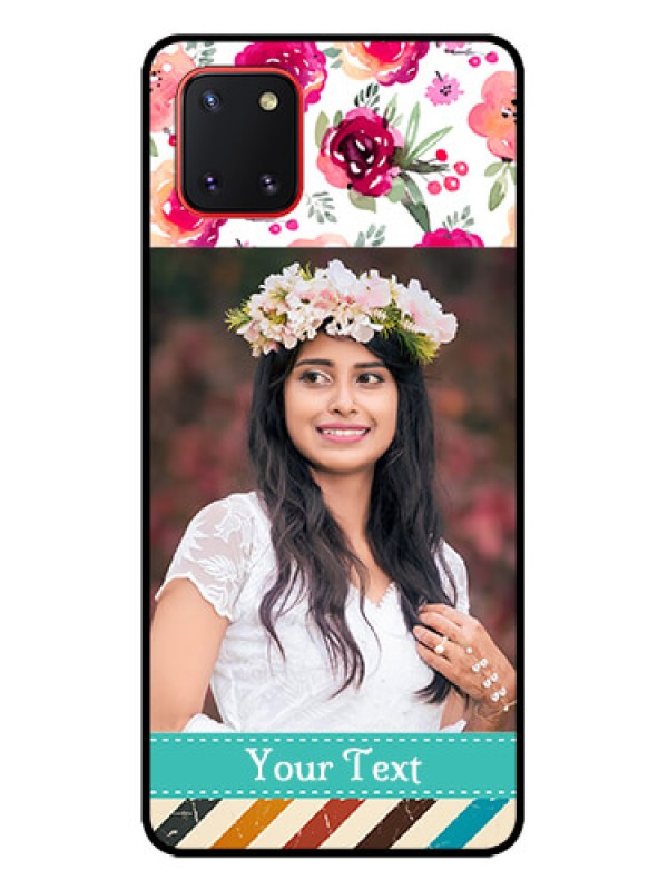 Custom Galaxy Note 10 Lite Custom Metal Phone CaseWater Colors Floral Design