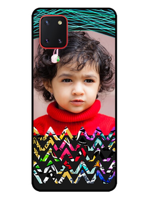 Custom Galaxy Note 10 Lite Custom Metal Phone CaseNeon Abstract Design