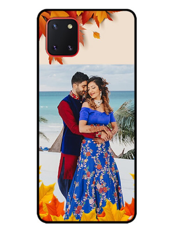 Custom Galaxy Note 10 Lite Custom Metal Phone CaseAutumn Maple Leaves Design