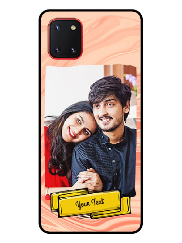 Custom Galaxy Note 10 Lite Custom Metal Phone CaseMarble Texture Design