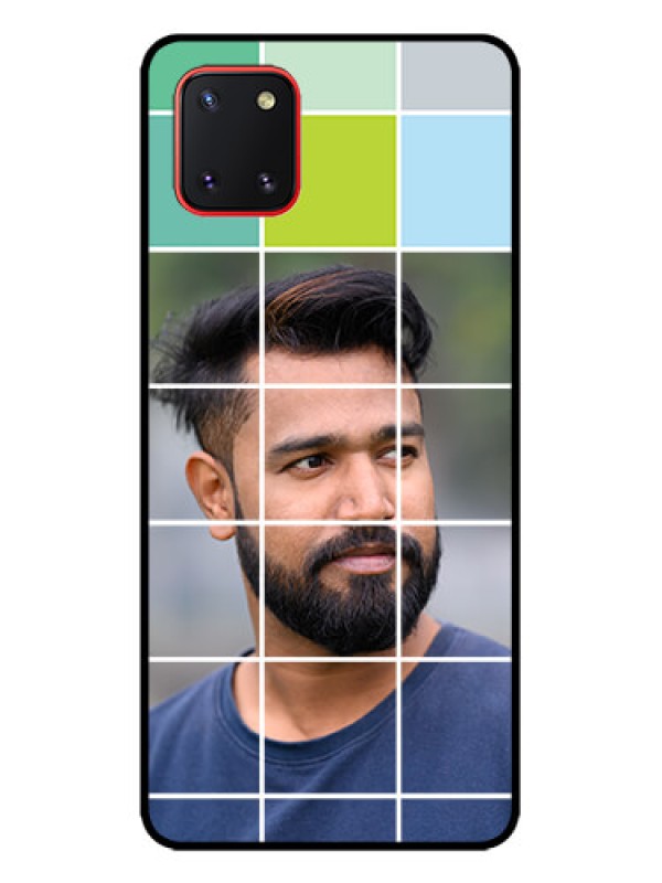 Custom Galaxy Note 10 Lite Custom Metal Phone CaseWith White Box Pattern