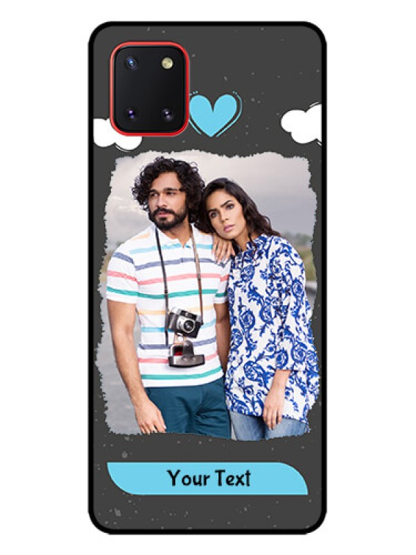 Custom Galaxy Note 10 Lite Custom Metal Phone CaseSplashes With Love Doodles Design