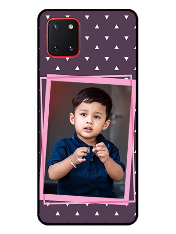 Custom Galaxy Note 10 Lite Custom Metal Phone CaseTriangle Pattern Dotted Design