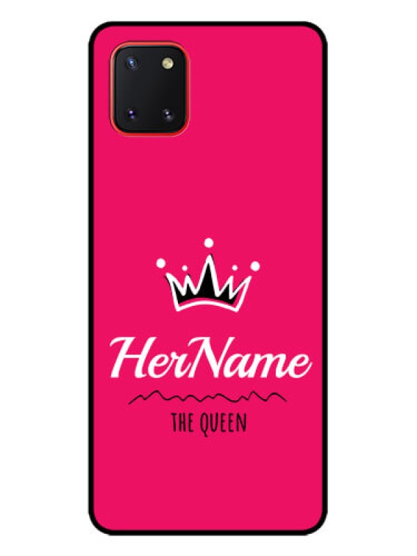 Custom Galaxy Note 10 Lite Custom Metal Phone CaseQueen With Name Design