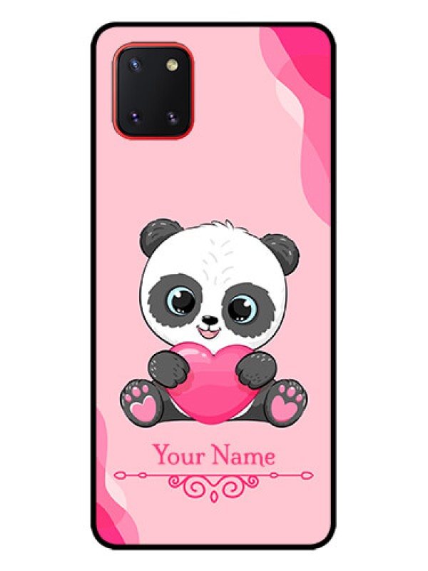 Custom Galaxy Note 10 Lite Custom Metal Phone CaseCute Panda Design