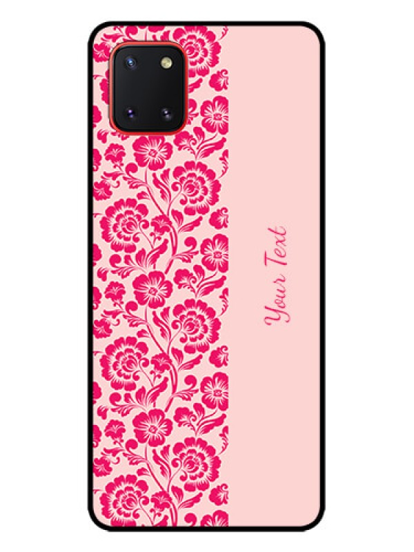Custom Galaxy Note 10 Lite Custom Metal Phone CaseAttractive Floral Pattern Design