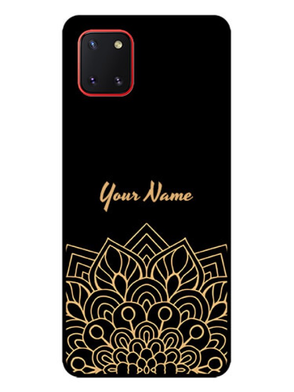 Custom Galaxy Note 10 Lite Custom Metal Phone CaseGolden Mandala Design