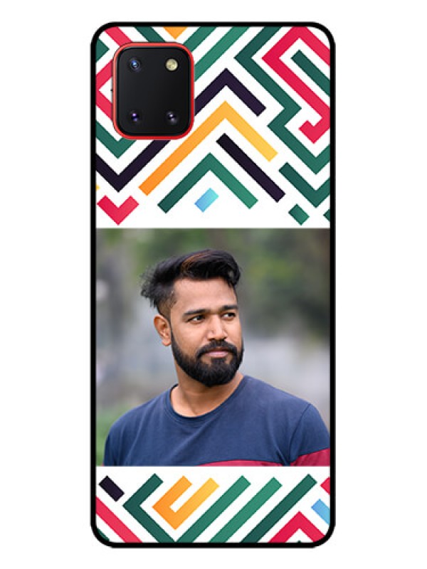 Custom Galaxy Note 10 Lite Custom Metal Phone CaseColorful Maze Pattern Design