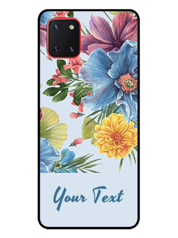 Custom Galaxy Note 10 Lite Custom Metal Phone CaseStunning Watercolored Flowers Painting Design