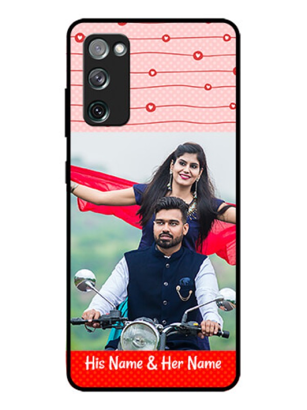 Custom Galaxy S20 FE 5G Custom Metal Phone CaseRed Pattern Case Design