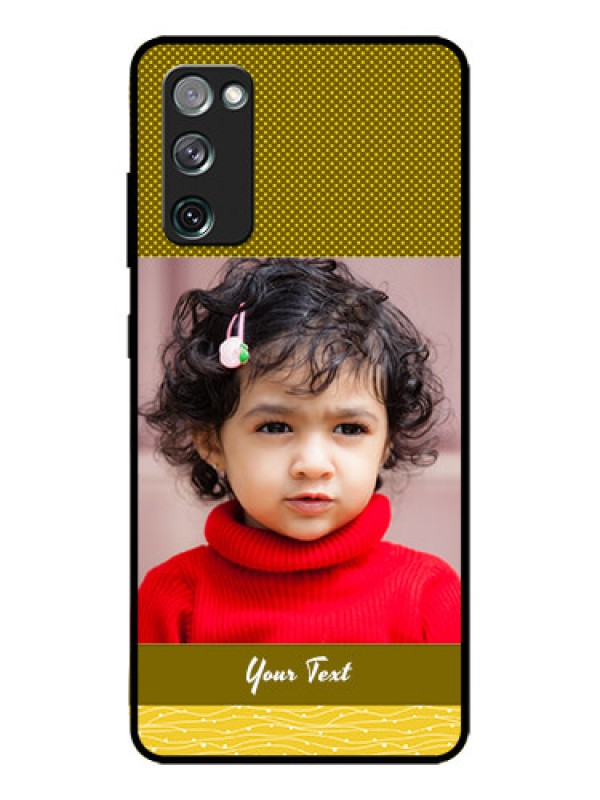 Custom Galaxy S20 FE 5G Custom Metal Phone CaseSimple Green Color Design