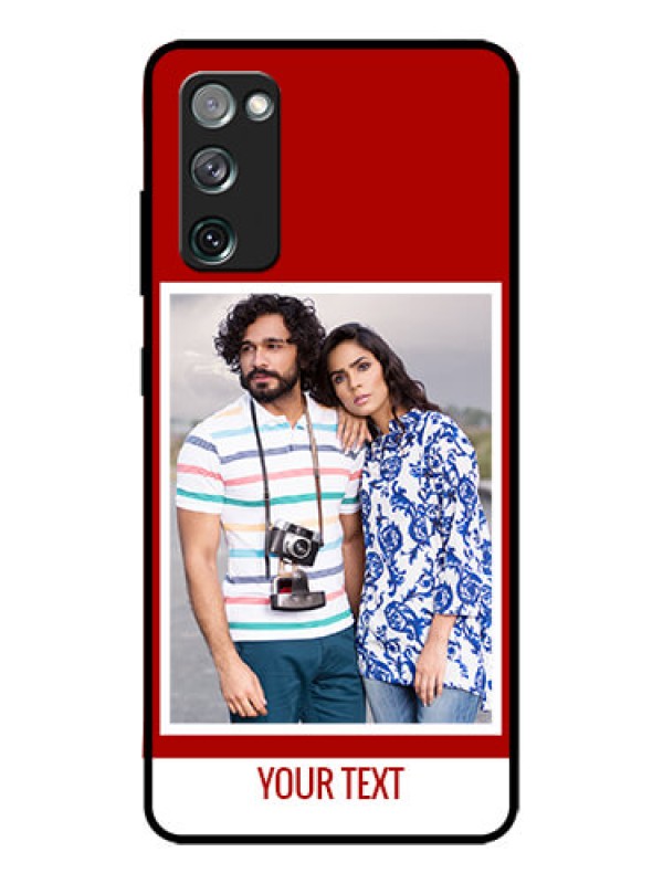 Custom Galaxy S20 FE 5G Custom Metal Phone CaseRed Color Design