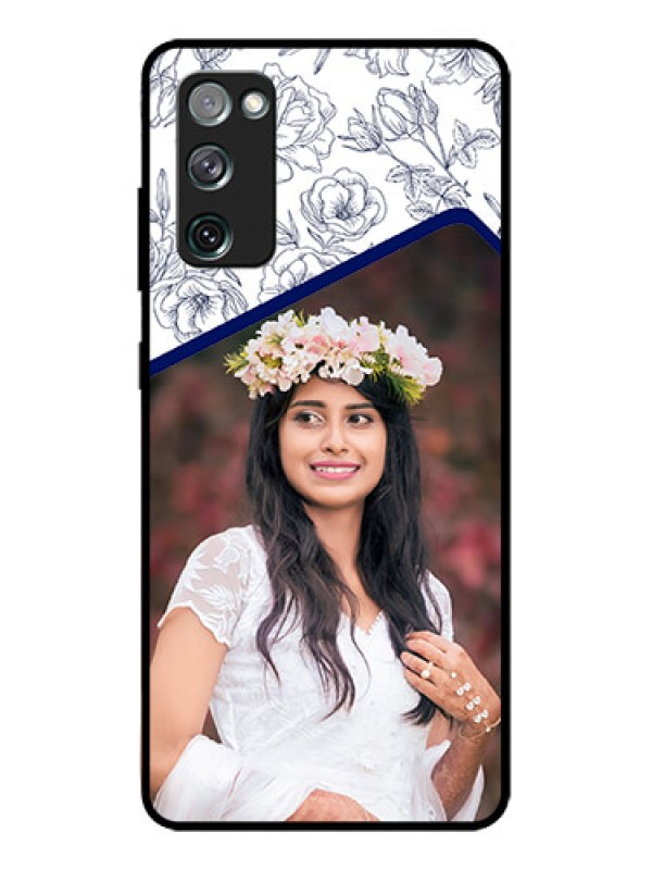 Custom Galaxy S20 FE 5G Custom Metal Phone CaseClassy Floral Design