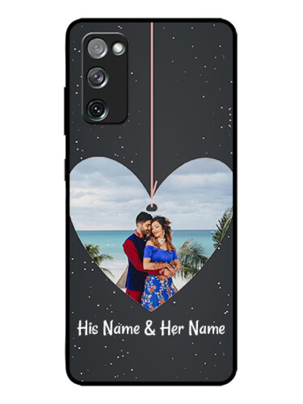 Custom Galaxy S20 FE 5G Custom Metal Phone CaseHanging Heart Design