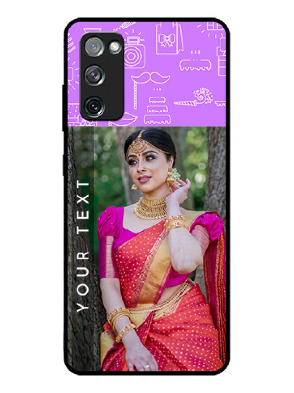 Custom Galaxy S20 FE 5G Custom Metal Phone CaseBirthday Icons Design