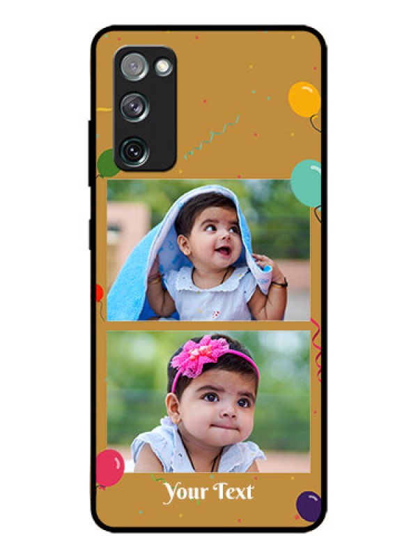 Custom Galaxy S20 FE 5G Custom Metal Phone CaseImage Holder With Birthday Celebrations Design