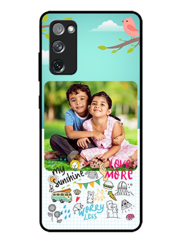 Custom Galaxy S20 FE 5G Custom Metal Phone CaseDoodle Love Design