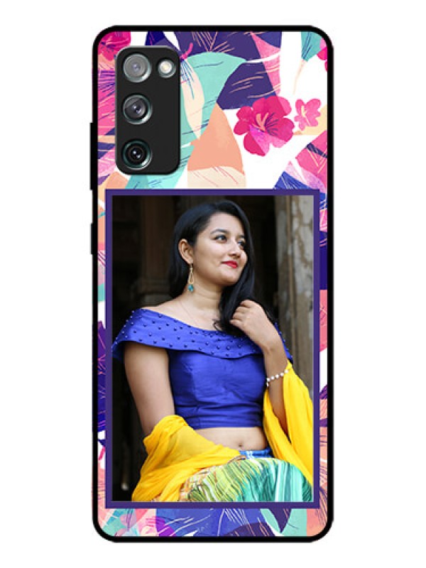 Custom Galaxy S20 FE 5G Custom Metal Phone CaseAbstract Floral Design