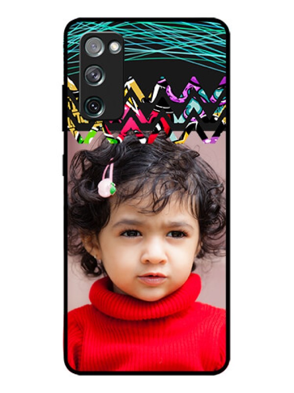 Custom Galaxy S20 FE 5G Custom Metal Phone CaseNeon Abstract Design