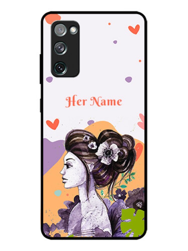 Custom Galaxy S20 FE 5G Custom Metal Phone CaseWoman And Nature Design