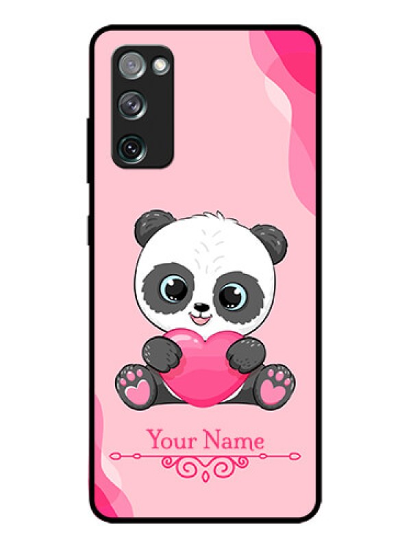 Custom Galaxy S20 FE 5G Custom Metal Phone CaseCute Panda Design