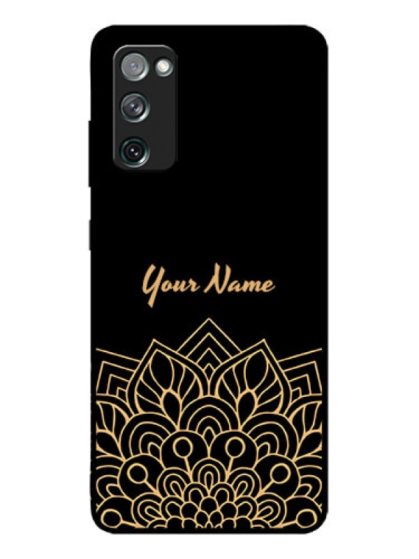 Custom Galaxy S20 FE 5G Custom Metal Phone CaseGolden Mandala Design