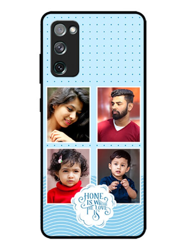 Custom Galaxy S20 FE 5G Custom Metal Phone CaseCute Love Quote With 4 Pic Upload Design