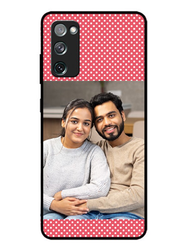 Custom Galaxy S20 FE Custom Metal Phone CaseWhite Dotted Design