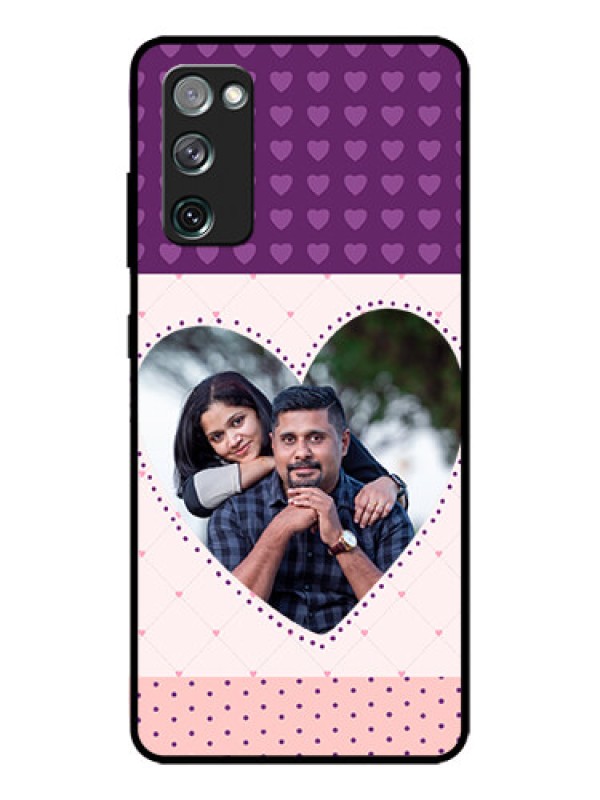 Custom Galaxy S20 FE Custom Metal Phone CaseViolet Love Dots Design