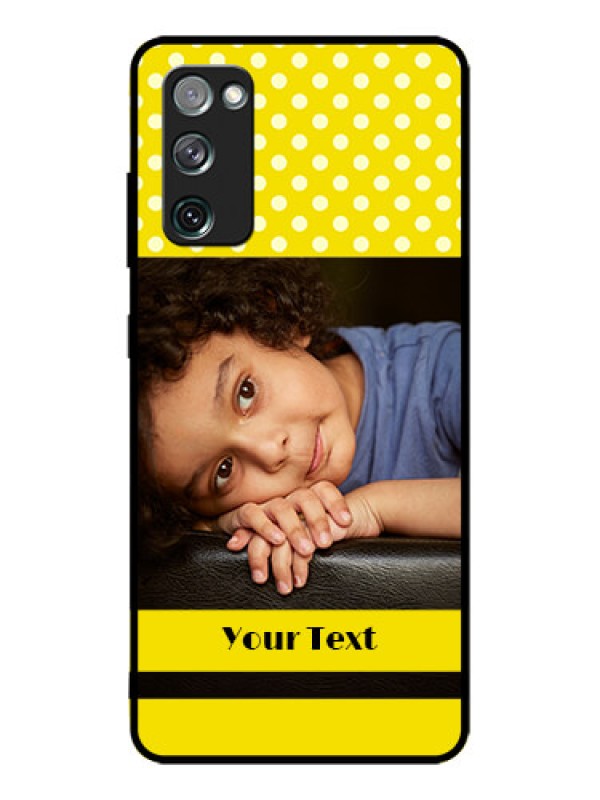Custom Galaxy S20 FE Custom Metal Phone CaseBright Yellow Case Design