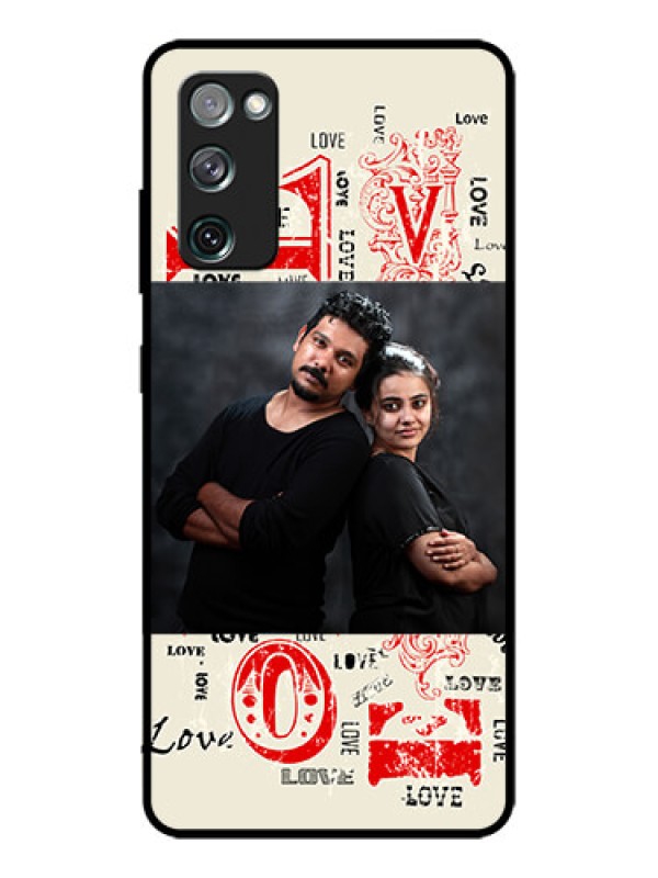 Custom Galaxy S20 FE Custom Metal Phone CaseTrendy Love Design Case